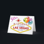 50:e Las Vegas-födelsedagskort Kort<br><div class="desc">50:e Las Vegas-födelsedagskort</div>