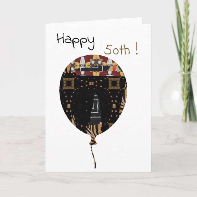 50:e lycklig-kortet tack kort (Framsida)