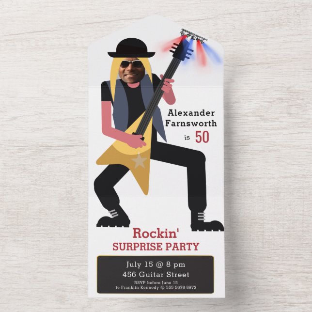 50:e Manar 🎸 🤣 Rockstar Birthday Guitar Funky Ro (Inside)