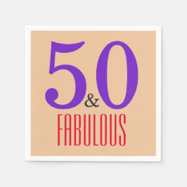 50:e och slät bruna party pappersservett