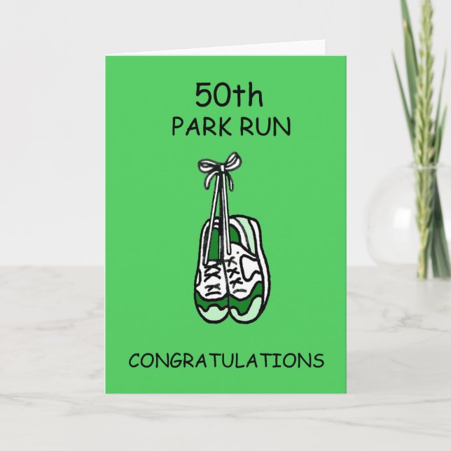 50:e parken Springa Grattis Kort (Framsida)