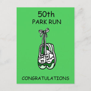 50:e parken Springa Grattis Vykort