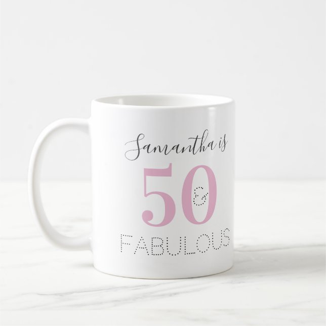 50:e Personligen på födelsedagen 50 och fantastisk Kaffemugg (Vänster)
