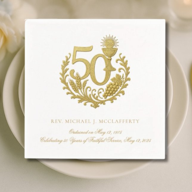 50:e Priestination Golden Jubilee Pappersservett (Skapare uppladdad)