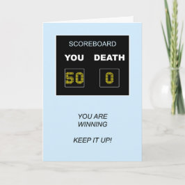 50:e resultattavlan för födelsedag kort