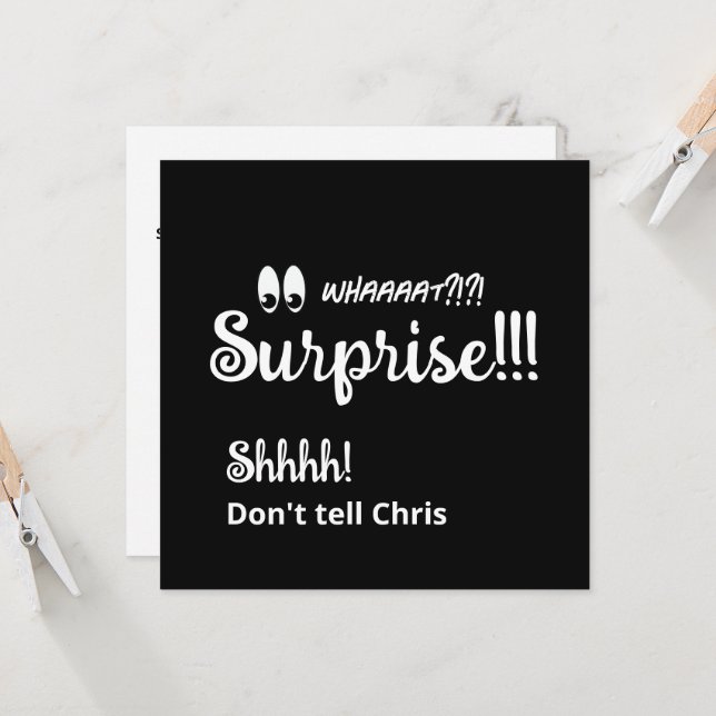 50:e Roligten för överraskande Födelsedagsfest, sv Inbjudningar (Fram/Back In Situ)