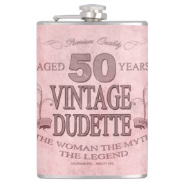 50:e Rosa Vintage Stil Dudette-kolv vid Humor Fickplunta