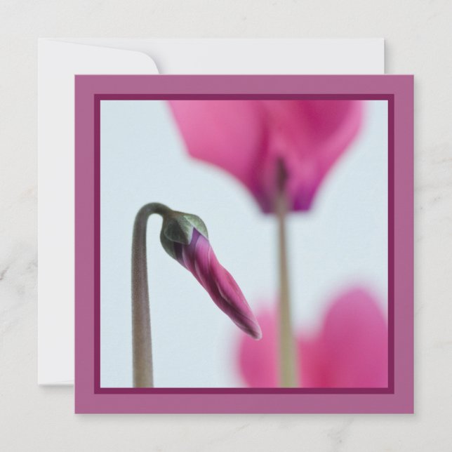 50:e Rosan på födelsedagen - blommiga inbjudan (Framsida)