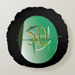 50:e runda fyllningen rund kudde