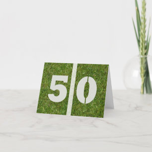 50:e spara datumkortet för Födelsedagsfest Tack Kort