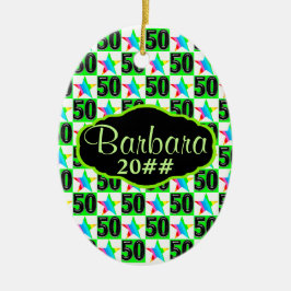 50:E TOPPENS STAR-PERSONLIG OCH DATED-ORNAMENT JULGRANSPRYDNAD KERAMIK