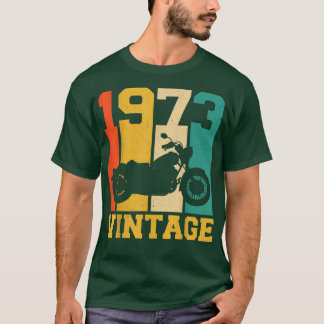 50:e Vintagen för födelsedagspresent 1973: Motorcy T Shirt