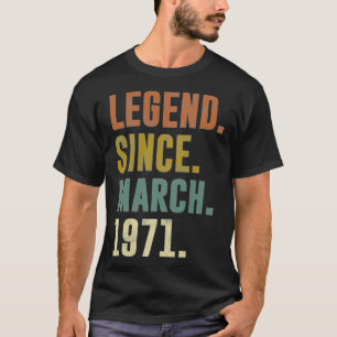50:e Vintagen i retro Birthday sedan 1971 Dra ut d T Shirt