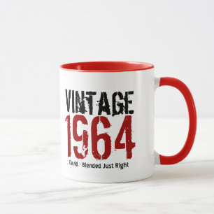 50:e Vintagen på födelsedagen 1964 eller valfrit Mugg