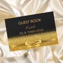 50 elegant av svart födelsedagsfest guld