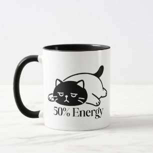 50% Energi Rolig Låg Batteri Humör Design Mugg