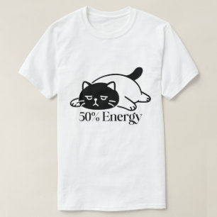 50% Energi Rolig Låg Batteri Humör Design T Shirt