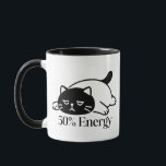 50% Energy Funny Low Battery Mood Design Mugg<br><div class="desc">50% Energy: Feeling only half alive? This 50% Energy design is perfect for those low battery days when coffee isn’t enough. A funny and relatable design for introverts,  students,  gamers,  office workers,  and anyone running on half power.</div>