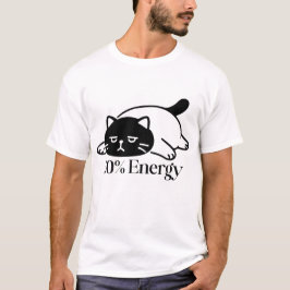 50% Energy Funny Low Battery Mood Design T Shirt