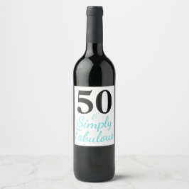 50 & Enkelt Fantastisk Vinflaska Etikett