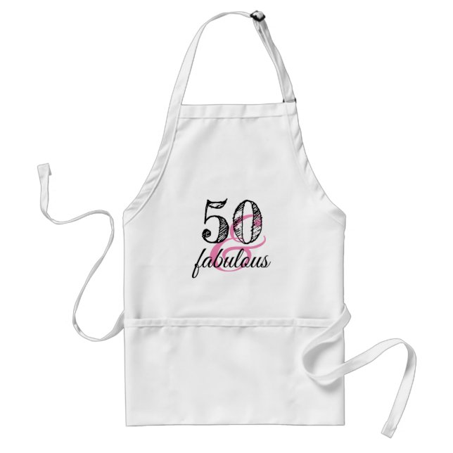 50 & Fabulös Födelsedagsfest Förkläde (Framsidan)