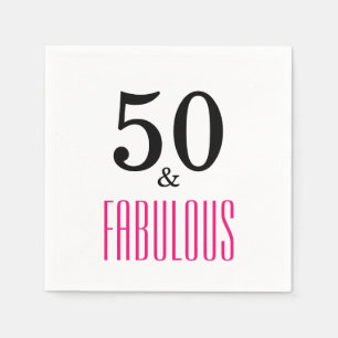50 & Fabulös Födelsedagsfest Pappersservett