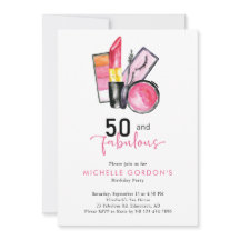 50 & Fabulous 50:e födelsedagsdagen Cosmetics Rosa
