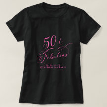 50 Fabulous 50:e Födelsedagsfesten Black Rosa