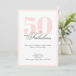 50 & Fabulous 50th Birthday Invitation Inbjudningar