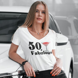 50 & Fabulous Birthday Babe T Shirt