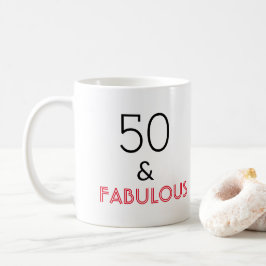 50 & Fabulous Birthday Kaffemugg