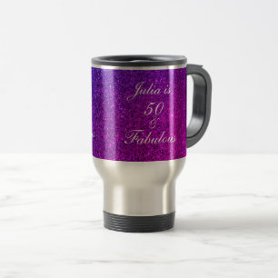 50 Fabulous Birthday Rosa Lila Glitter Gift 2023 Resemugg