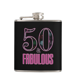 50 & Fabulous Black Rosa Typography 50 Birthday Fickplunta