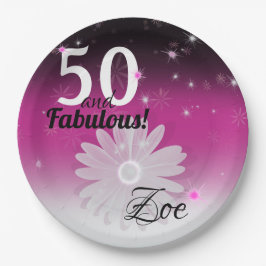 50 & Fabulous Black, rosa, vit med stjärnor och da