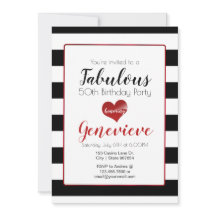 50 & Fabulous | Black & White Rand Birthday