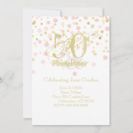 50 & Fabulous Elegant Birthday-inbjudan Inbjudningar