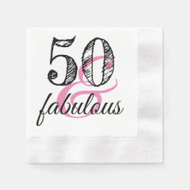 50 & Fabulous Födelsedagsfest Papper Pappersservett