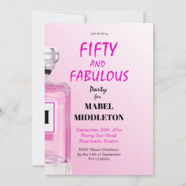 50 Fabulous Fransk Chic Rosa Parfym Monogram Inbjudningar