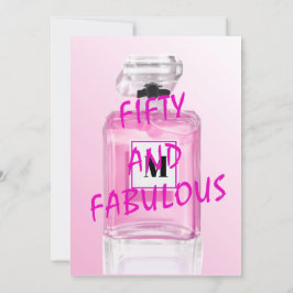 50 Fabulous Fransk Chic Rosa Parfym Monogram Inbjudningar