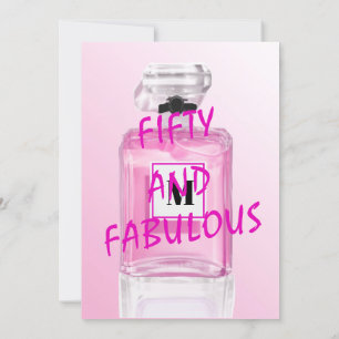 50 Fabulous Fransk Chic Rosa Parfym Monogram Inbjudningar