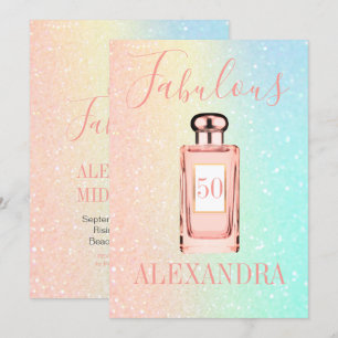 50 Fabulous Glitter Fransk Chic Parfym Monogram Inbjudningar