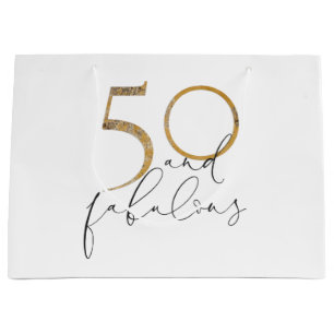 50 & Fabulous Guld Black & White 50:e födelsedagen