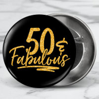 50 & Fabulous Guld Glitter 50:e födelsedag Gnistra
