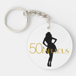 50 & FABULOUS Guld Glitter Roligt Modern Silhouett