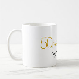 50 & FABULOUS Modern 50:e födelsedag med Silhouett Kaffemugg