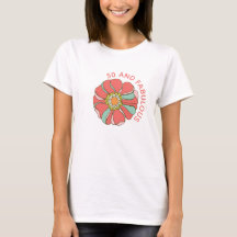 50 & Fabulous Retro Rosa Blommigt