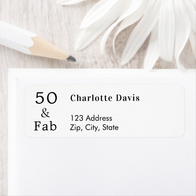 50 Fabulous Return Address Label Returadress Etikett (Insitu)