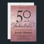 50 Fabulous Ro Guld Glitter Födelsedagsfest Inbjudningar<br><div class="desc">50 och fantastisk födelsedagsfest inbjudan i ro guld glitter.</div>