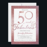 50 Fabulous Ro Guld Glitter Födelsedagsfest Inbjudningar<br><div class="desc">50 och fantastisk födelsedagsfest inbjudan i ro guld glitter.</div>