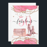 50 Fabulous Rosa Agate Guld Glitter Dancing Shoes Inbjudningar<br><div class="desc">50 och fantastisk rosa agerar guld 50:e födelsedagsfest inbjudan med dansskor i eleganten chic stil. Anpassa med din party-information på inbjudan.</div>